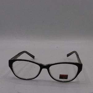 Black Oval Cat Eye Vintage Deadstock Unisex Glasses 51 18 135